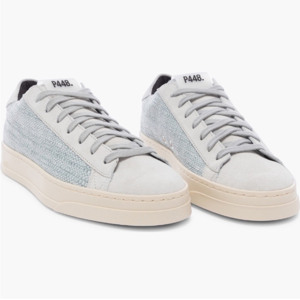 NWOT P448 Jack Suede & Woven Textured Sneakers, Women's Size 38 (US Size 8) - Picture 14 of 14